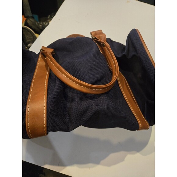 Blue Canvas Double Compartment Duffel - Picture 5 of 8